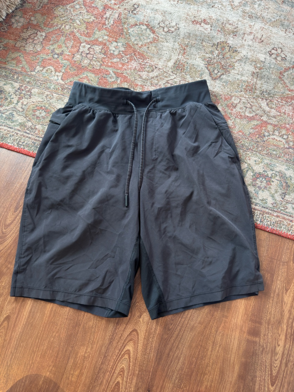 lululemon athletica Men's Black Athletic Drawstring Shorts